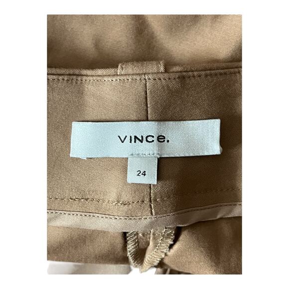 Vince pants Cigarette cropped Trousers tan size 24 - Picture 5 of 8